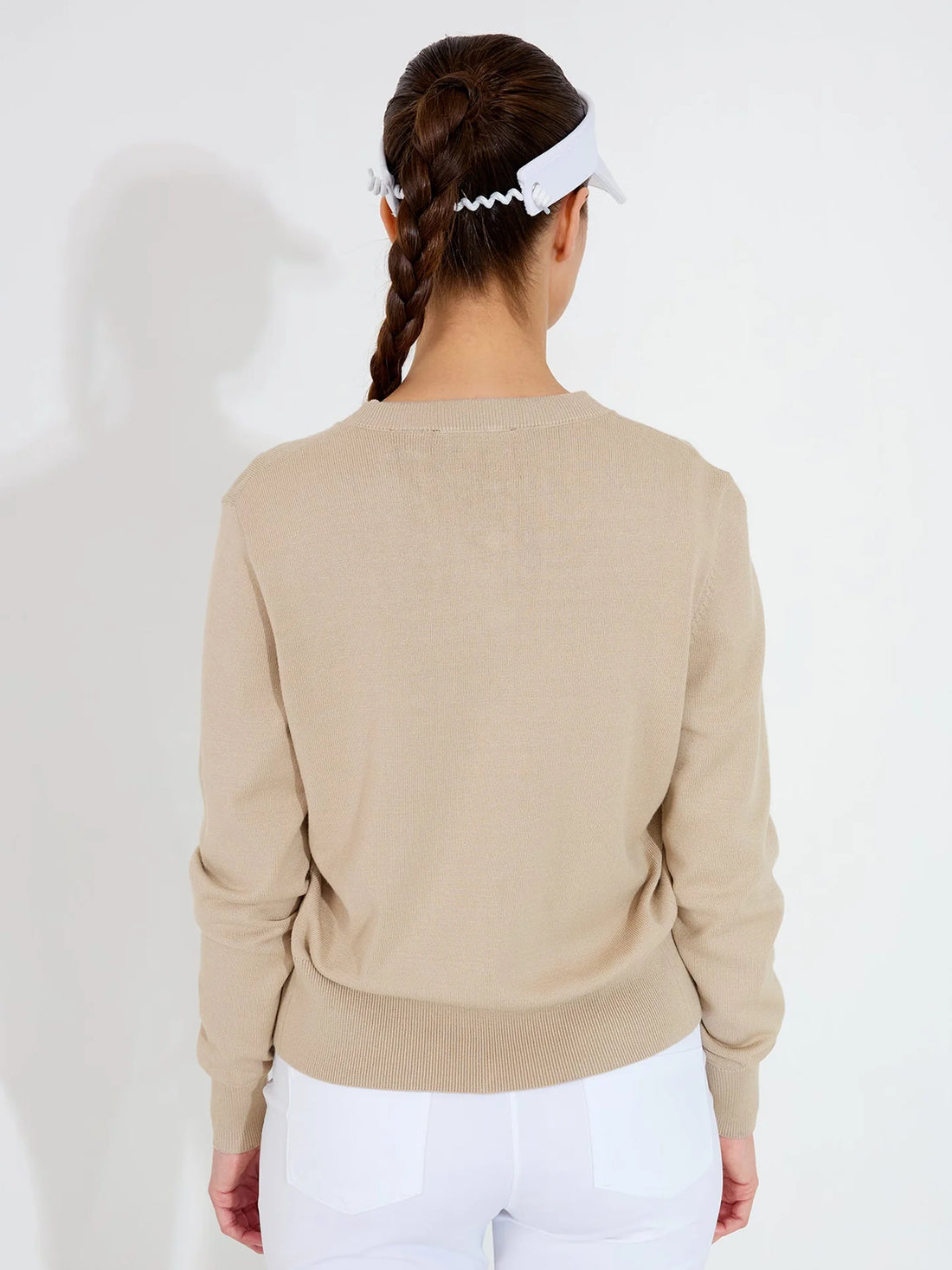 Lds Niblick cardigan - Sand