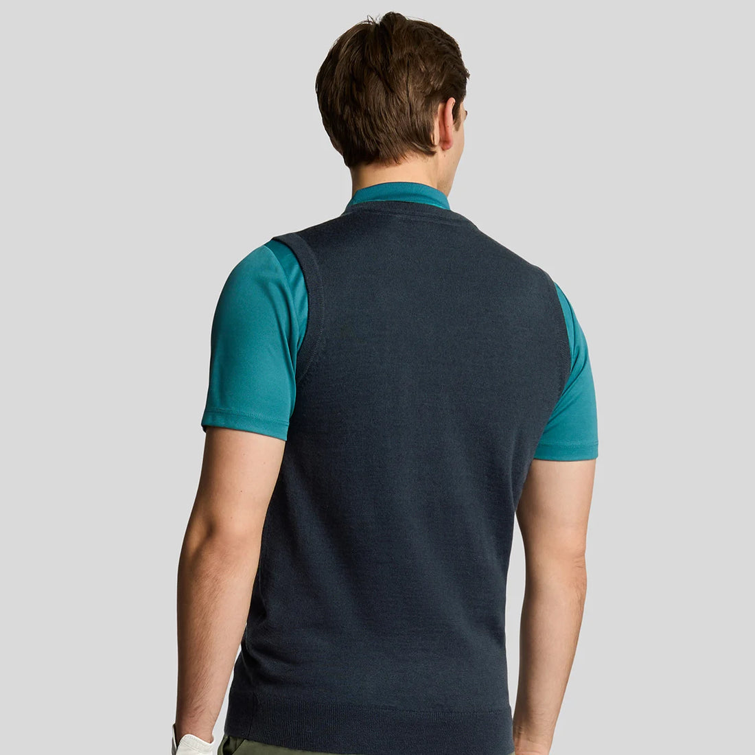 Slipover Merino Blend V-Neck Svart