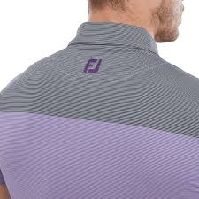 FOOTJOY END-ON-END BLOCK GOLF POLO SHIRT