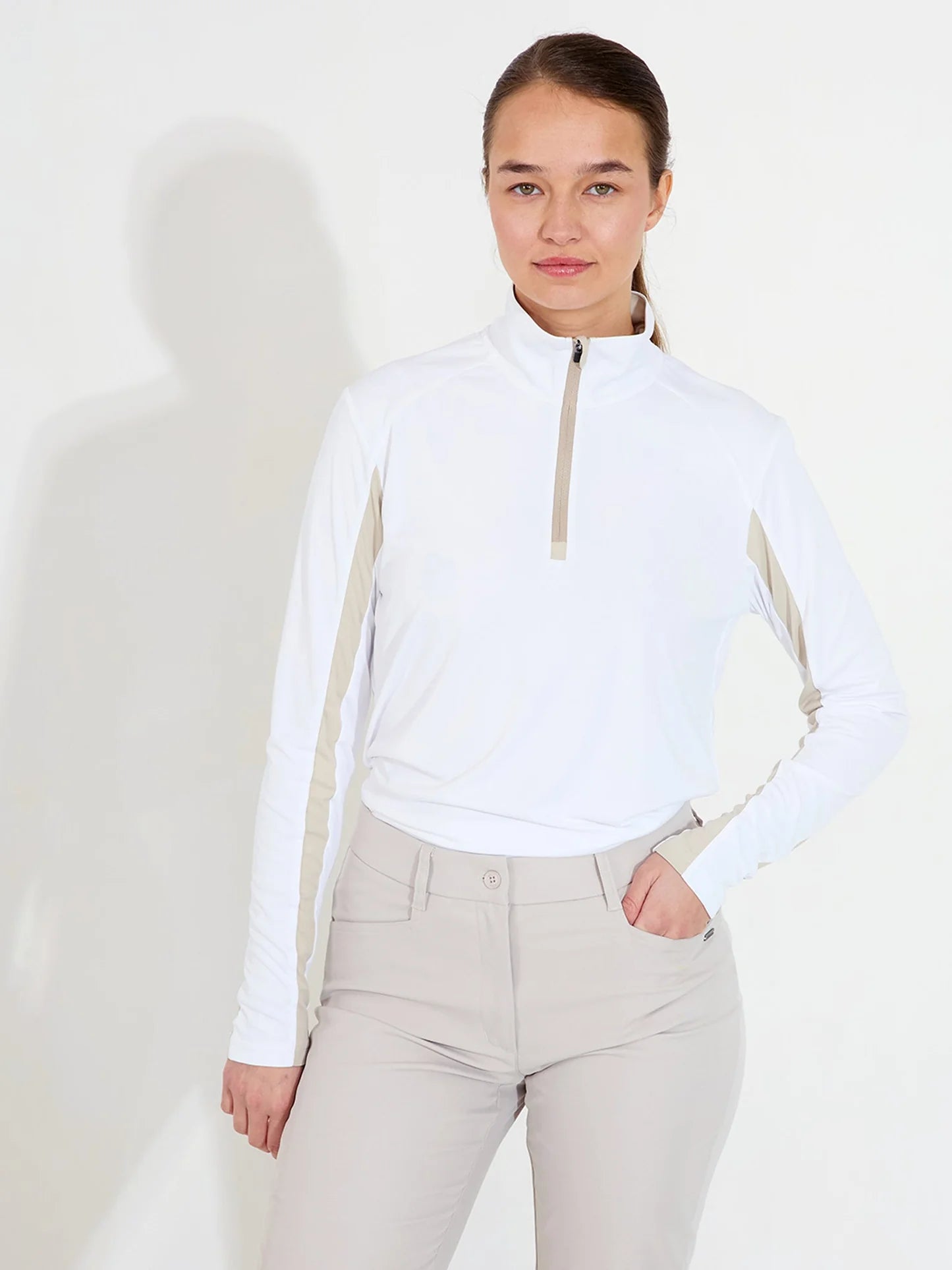 Lds Aloha UV Longsleeve - White/lt sand