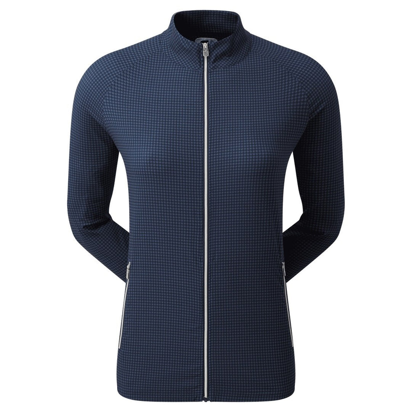 FOOTJOY LADIES HOUNDSTOOTH PRINT WOVEN GOLF JACKET