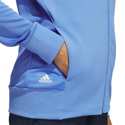 Ladies Textured Full Zip Jacket Blue Fusion