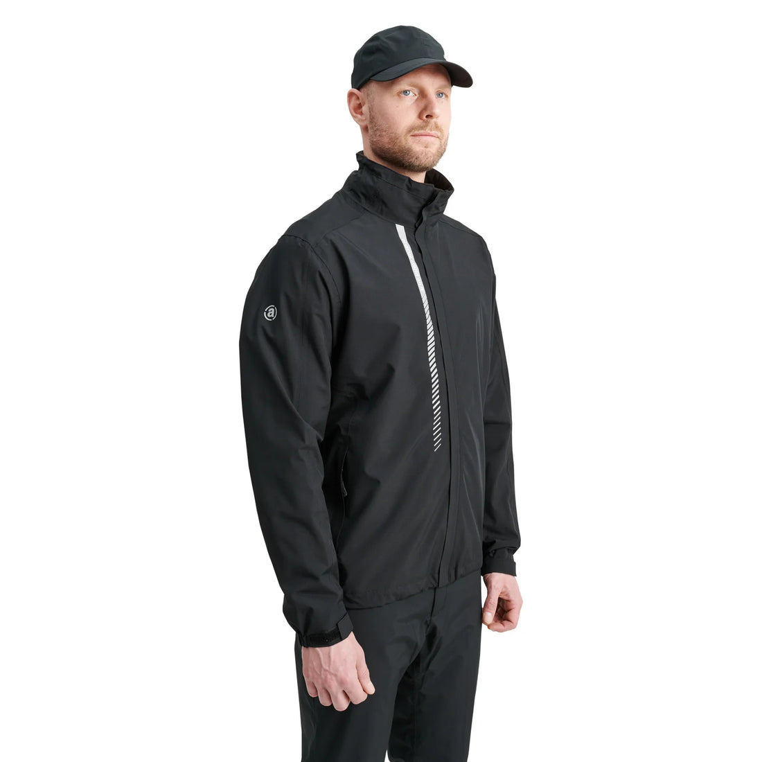 Mens Links Strectch Regn Jacka Svart