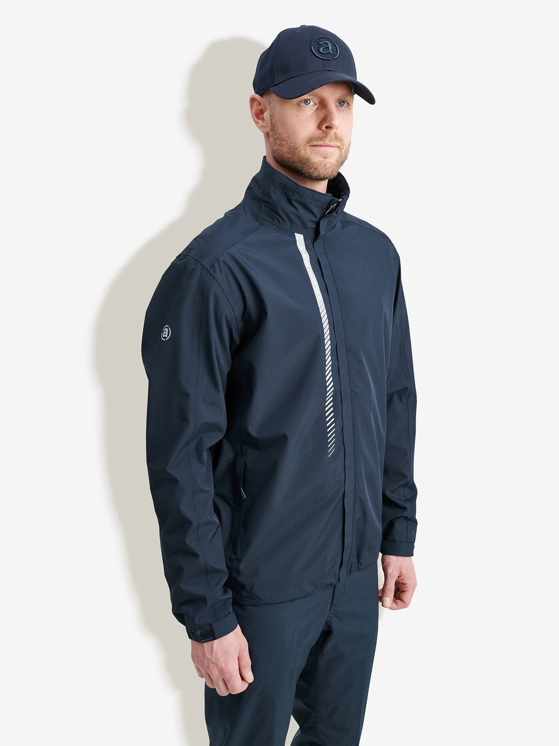 Mens Links Stretch Regnjacka - Navy