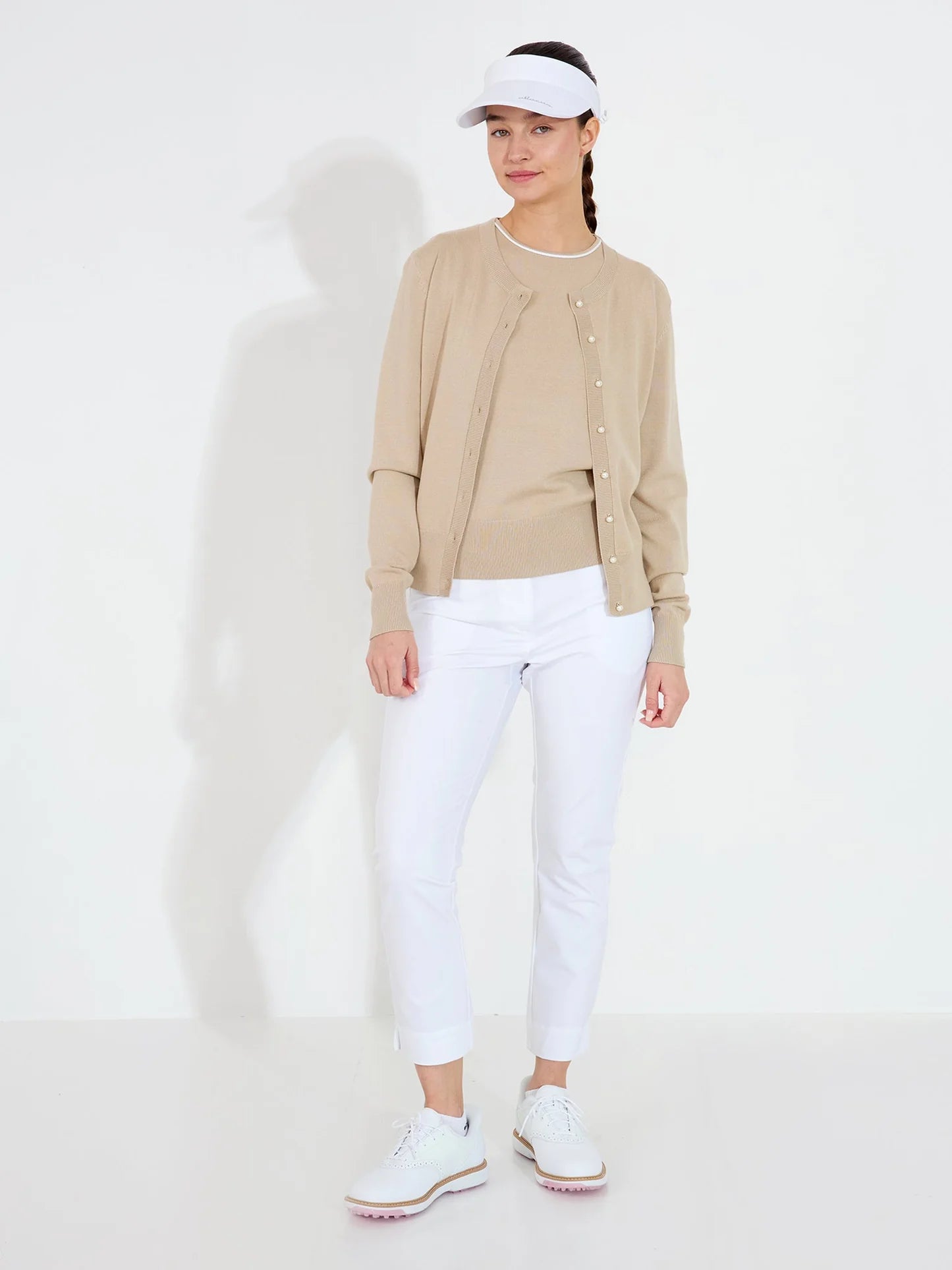 Lds Niblick cardigan - Sand
