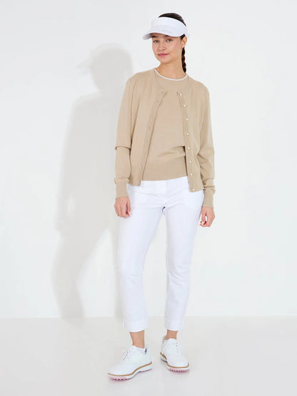 Lds Niblick cardigan - Sand