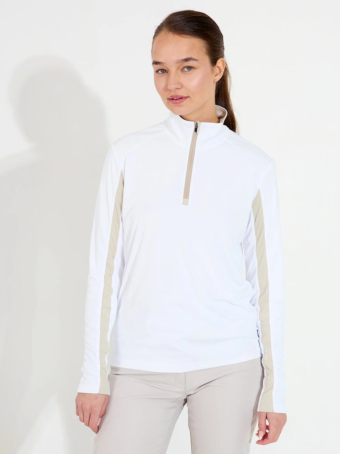 Lds Aloha UV Longsleeve - White/lt sand