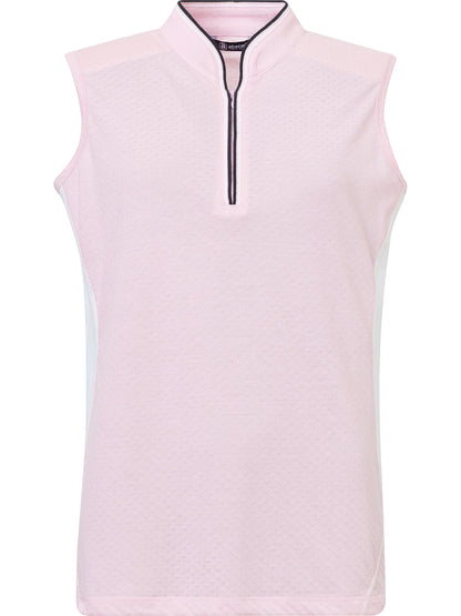Lds Erin loosefit sleeveless - begonia/white