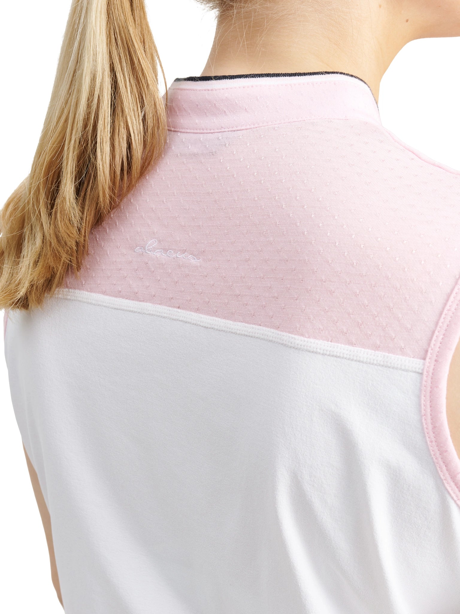 Lds Erin loosefit sleeveless - begonia/white