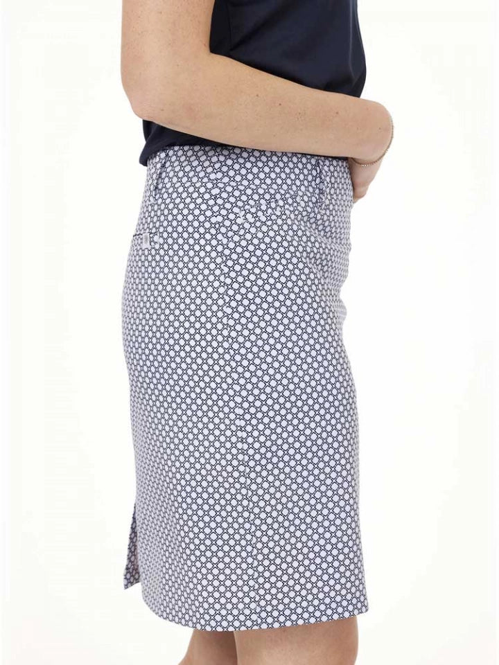 Func Factory Skort Thea Marinblå Print