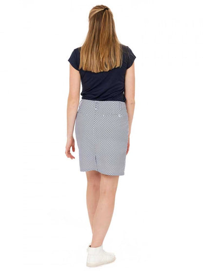 Func Factory Skort Thea Marinblå Print