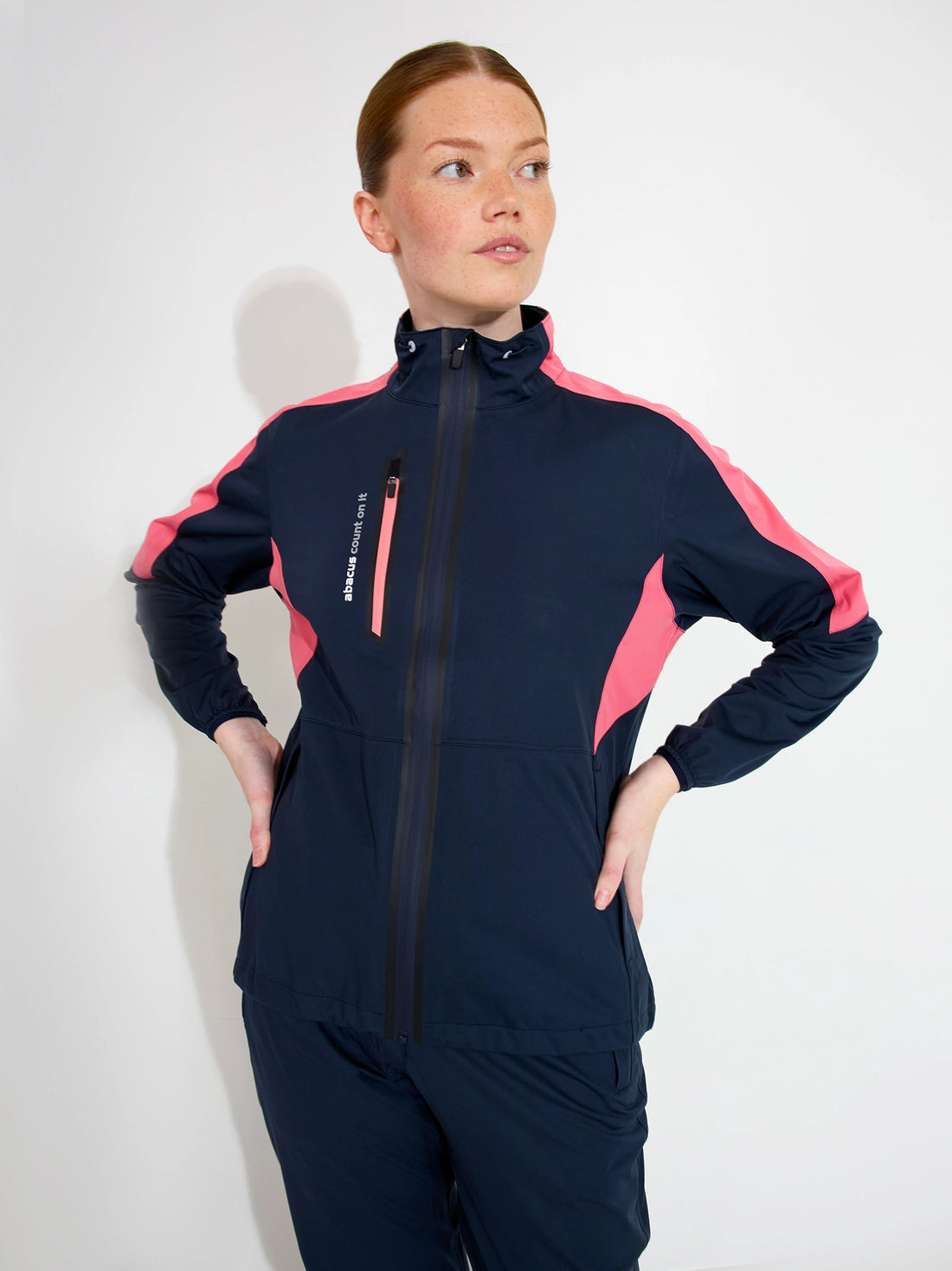 Lds Bounce Regnjacka Navy/Lipstick