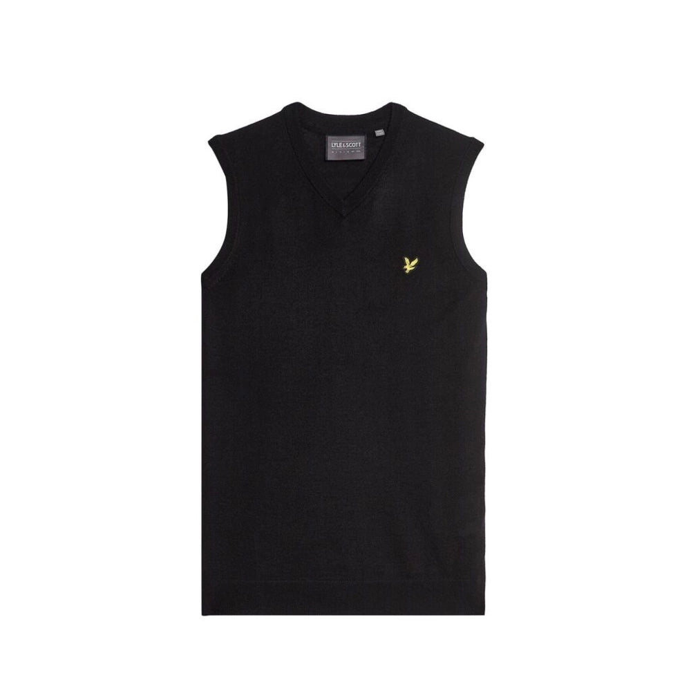 Slipover Merino Blend V-Neck Svart