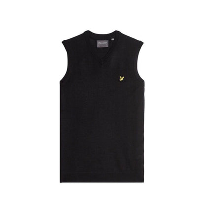 Slipover Merino Blend V-Neck Svart