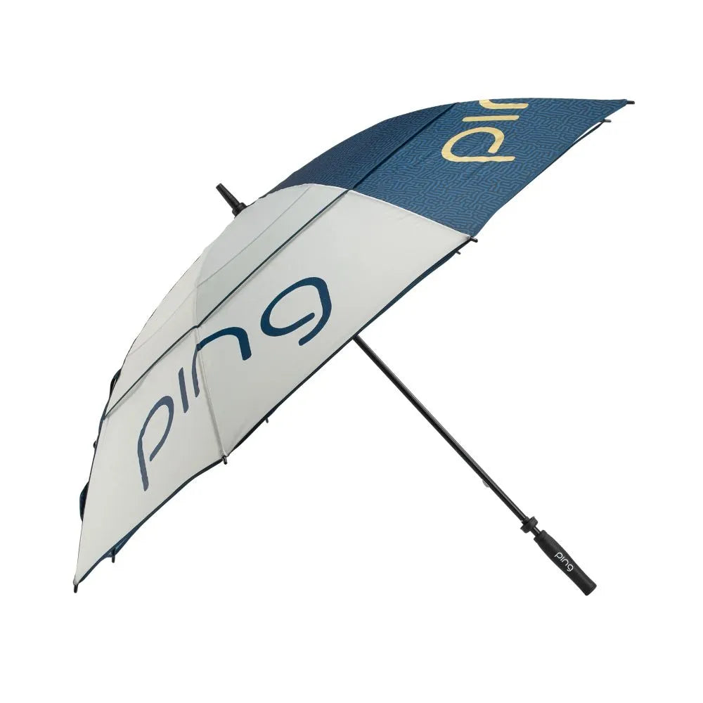 G Le3 Ladies 62" Paraply - Navy/Gold