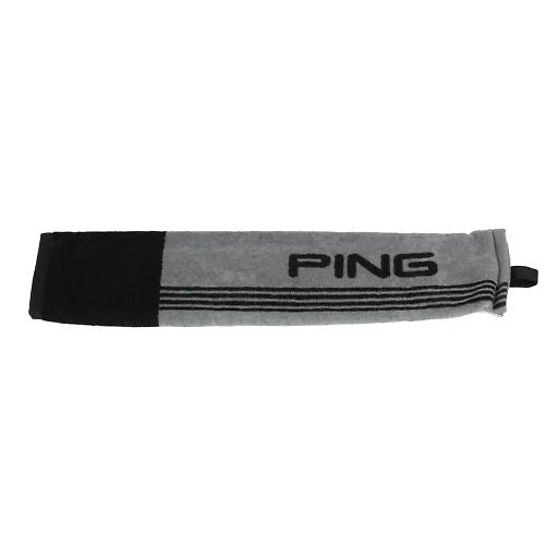 Ping Tri-Fold Handduk Svart/grå