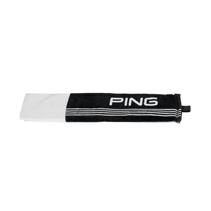 Ping Tri-Fold Handduk Svart/Vit