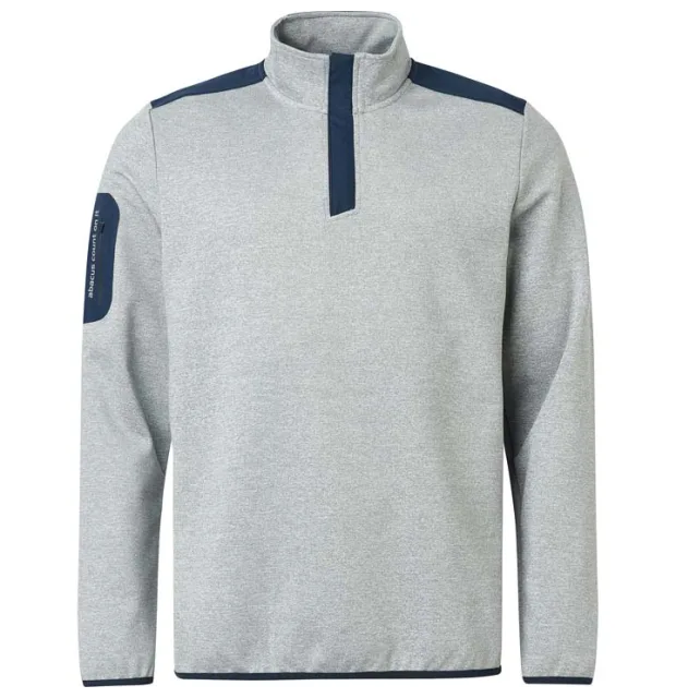 Mens Srcamble Halfzip Greymelange