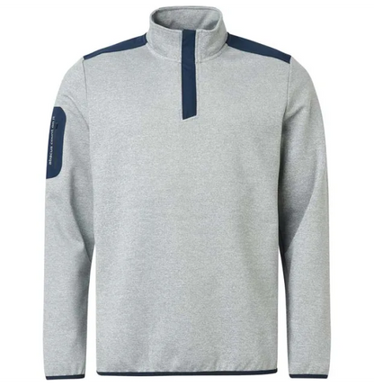 Mens Srcamble Halfzip Greymelange