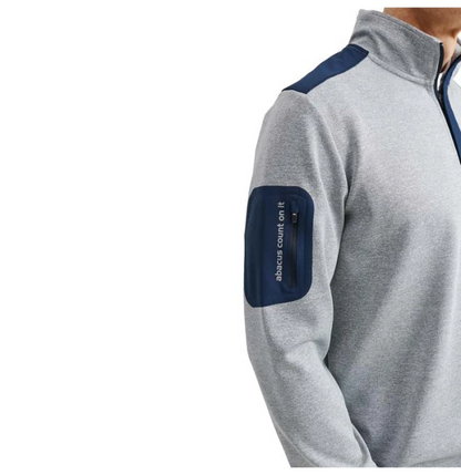 Mens Srcamble Halfzip Greymelange